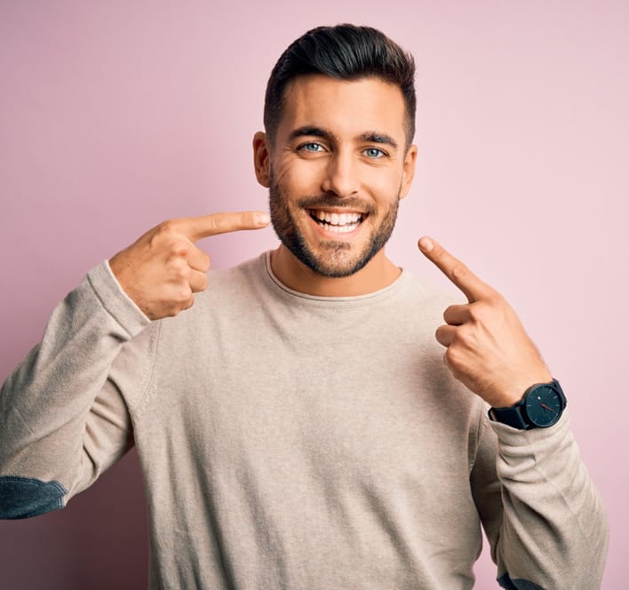 Young man smiling